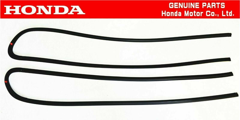 OEM Honda 88-91 CRX Quarter Window Glass Outside Molding Driver/Passenger Set