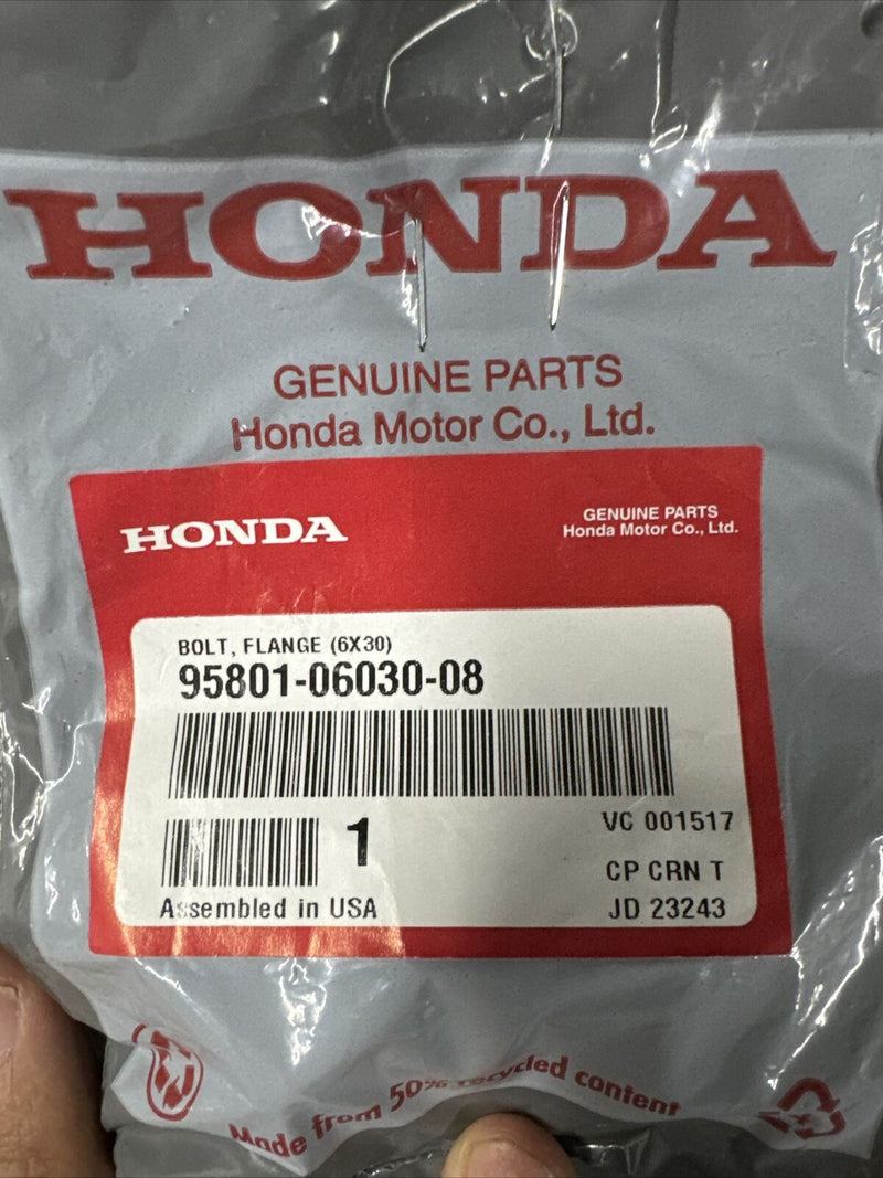 95801-06030-08 Genuine Honda BOLT 6x30  M6-1.0x30
