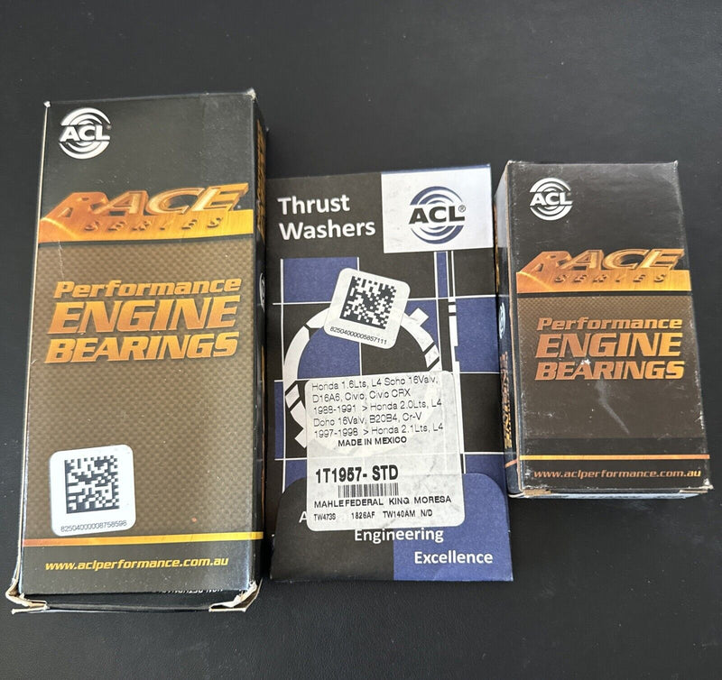 ACL RACE BEARINGS KIT B18C B18c1 GSR 1.8L Vtec STANDARD SIZE
