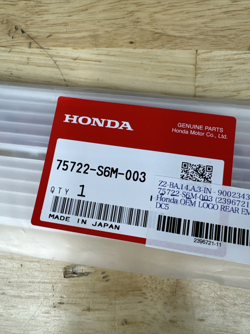Genuine JDM Honda Integra Type R DC5 Acura RSX INTEGRA Emblem 75722-S6M-003