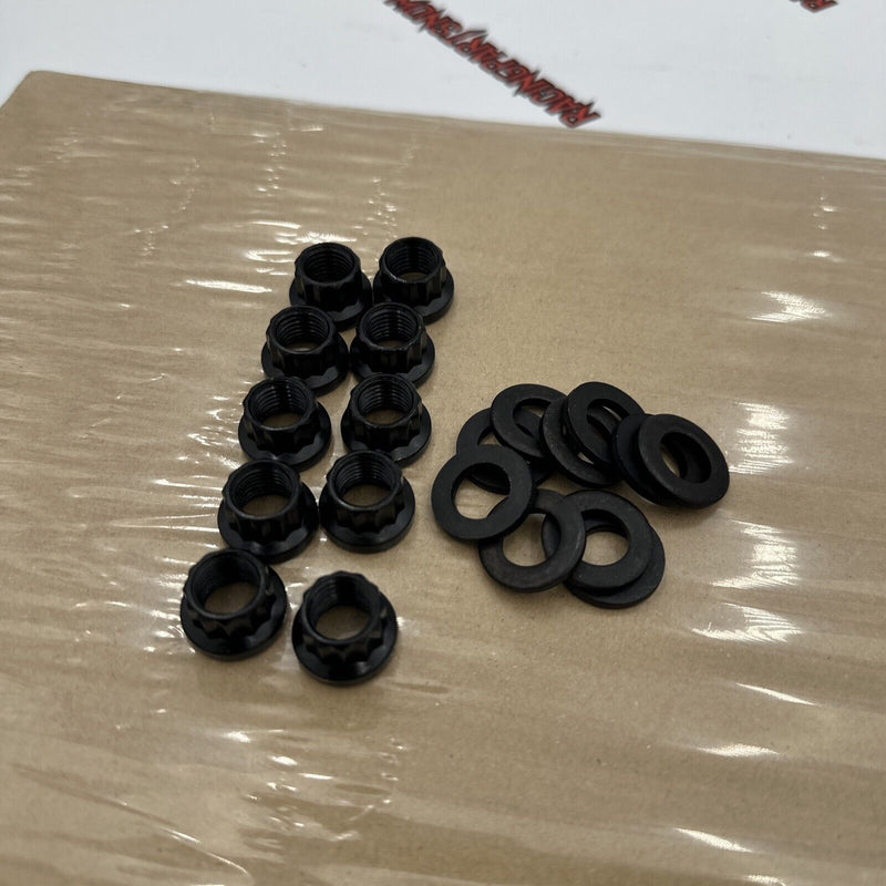 12 Point Head Stud Nuts LS VTEC B20B B16 Head GSR SI ITR (10 Nuts /Washer )
