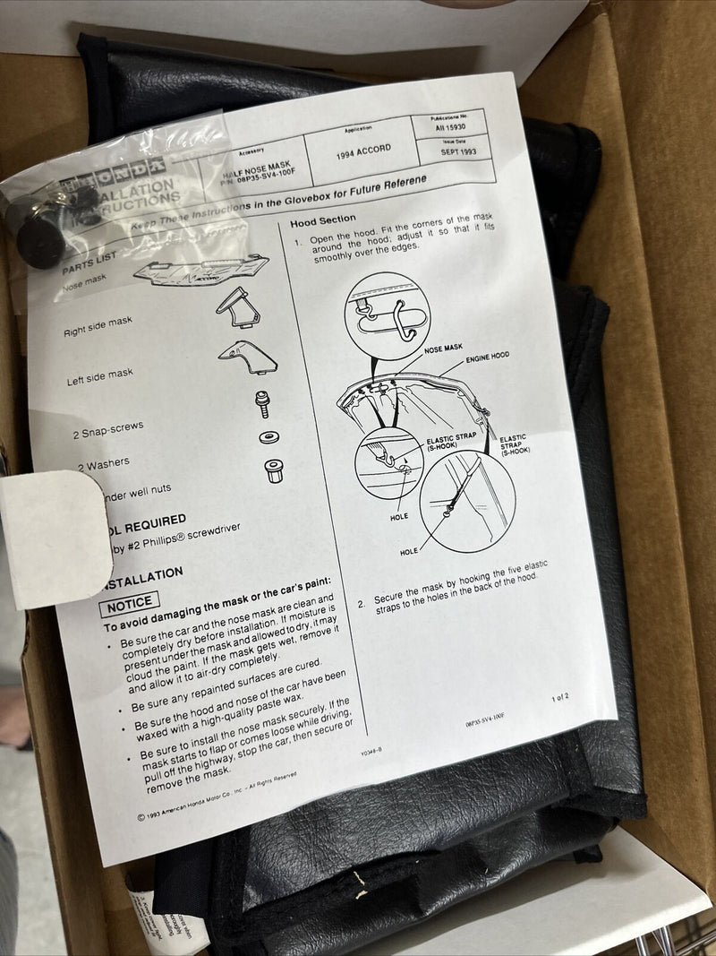 Honda Nose Mask (Half) 1994-1997 Honda Accord 08P35-SV4-100F