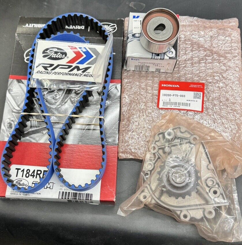 90-01 INTEGRA LS B18 B20 GATES BLUE RACING TIMING BELT WATER PUMP TENSIONER KIT