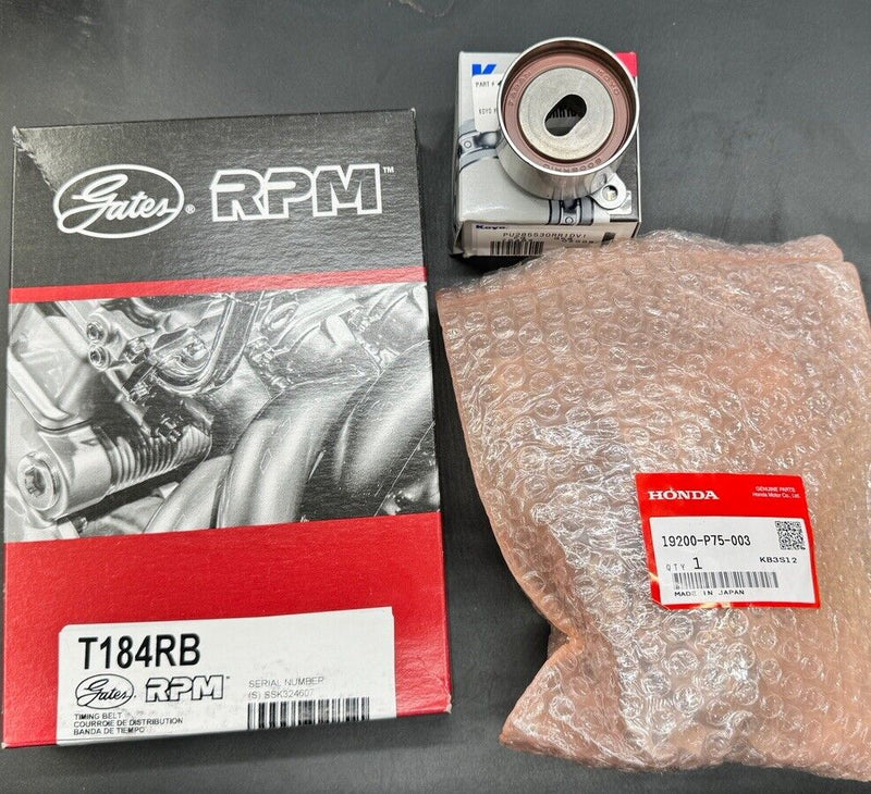 90-01 INTEGRA LS B18 B20 GATES BLUE RACING TIMING BELT WATER PUMP TENSIONER KIT
