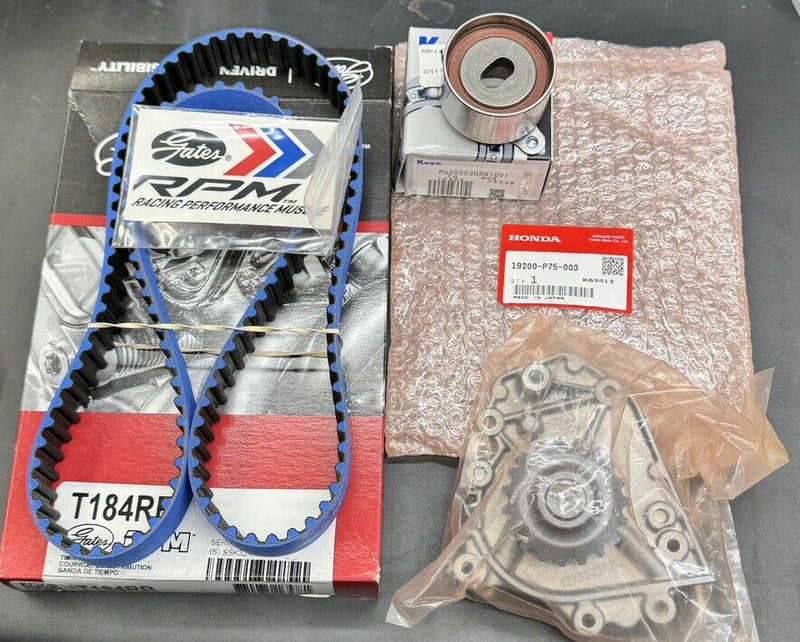 90-01 INTEGRA LS B18 B20 GATES BLUE RACING TIMING BELT WATER PUMP TENSIONER KIT