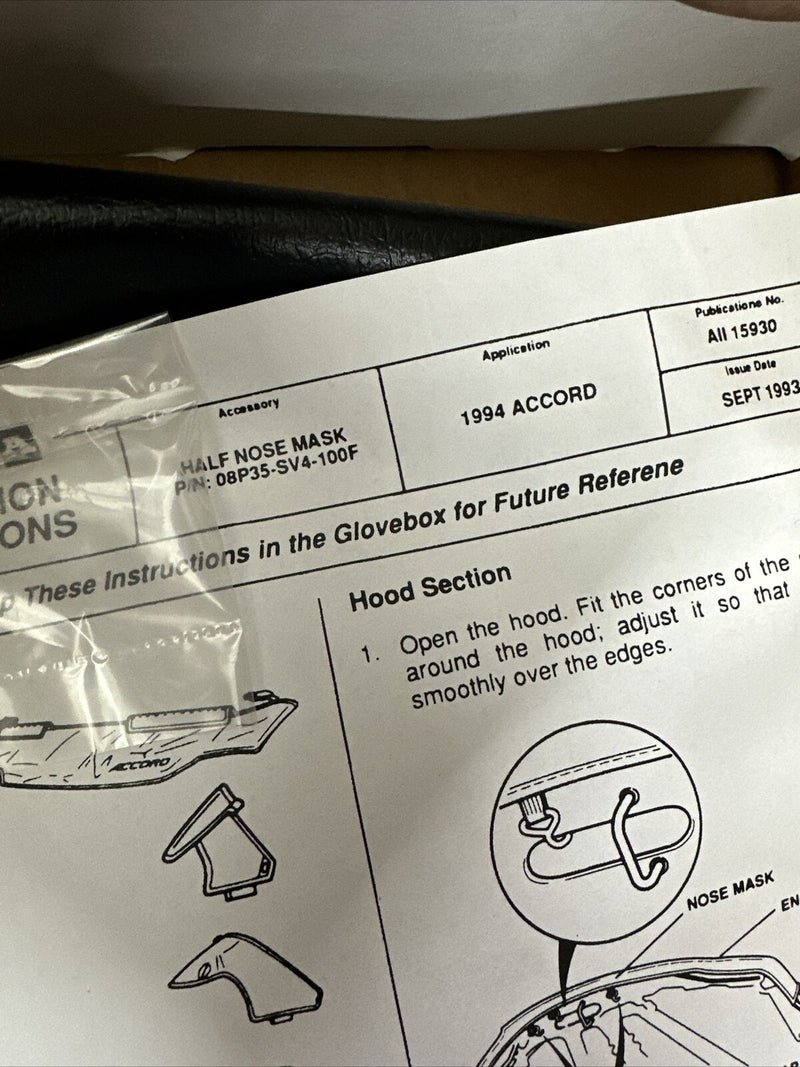 Honda Nose Mask (Half) 1994-1997 Honda Accord 08P35-SV4-100F