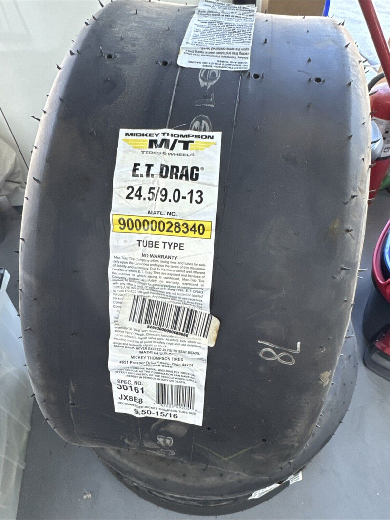 2 - MICKEY THOMPSON ET DRAG SLICK RACING TIRES 24.5X9-13 MTT250841 ( PAIR )
