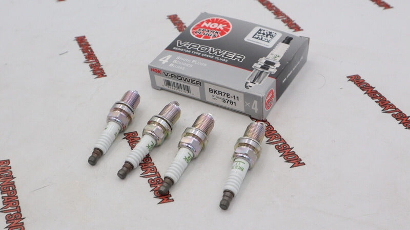 BKR7E-11 NGK V-Power Spark Plugs Colder Turbo Honda Civic Si Integra GSR Type-R