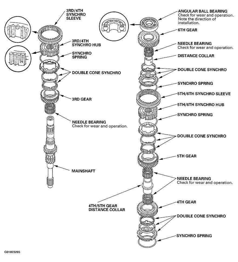 OEM HONDA ACURA MAINSHAFT SPRING WASHERS TRANSMISSION K24 K20