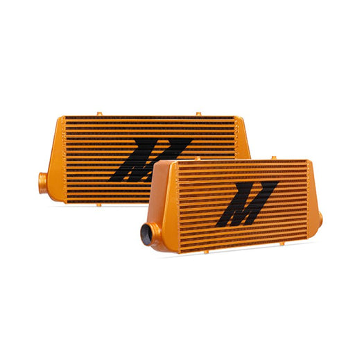 Mishimoto Universal Gold R Line Intercooler Overall Size: 31x12x4 Core Size: 24x12x4 Inlet / Outlet - BattleBorn SpeedShop