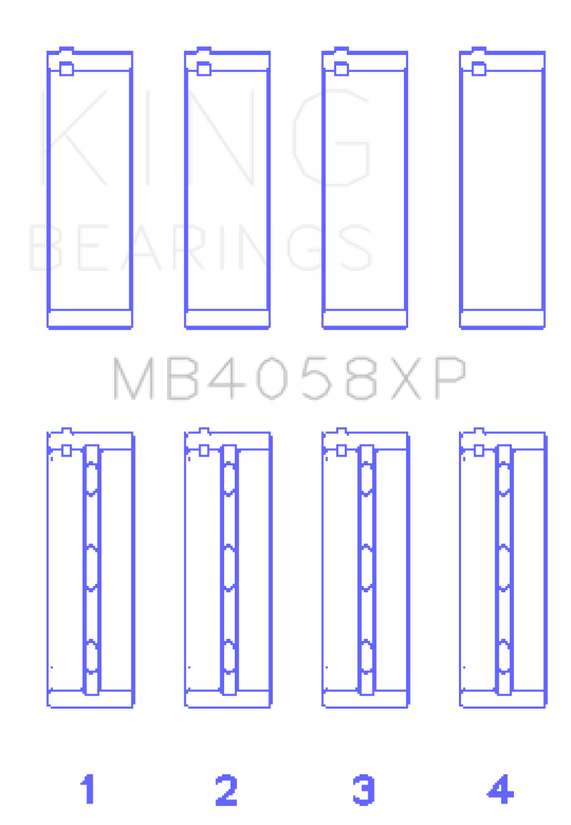 King Engine Bearings Nissan VQ35DE Performance Main Bearing Set - Size STD