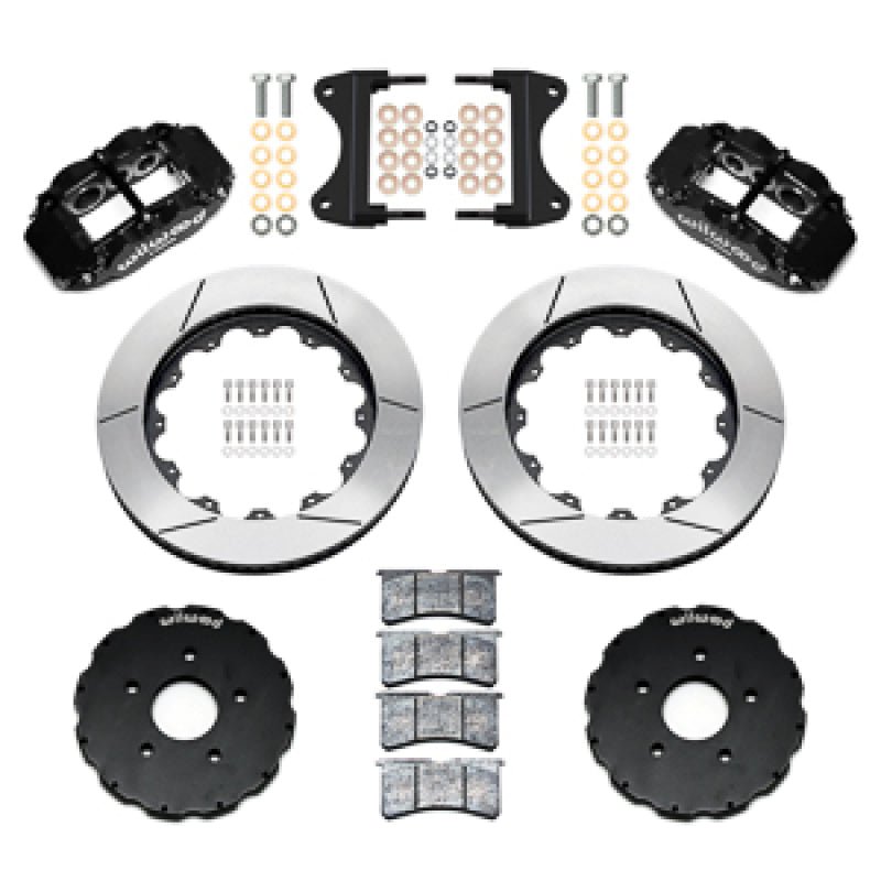 Wilwood 14-19 Chevrolet Corvette C7 Forged Narrow Superlite 6R Front BBK - 14.00 Rotor - Black - BattleBorn SpeedShop