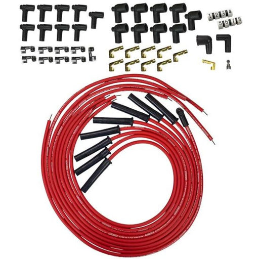 Moroso Universal HEI/Non - HEI Style Caps Ultra 40 8mm Multi - Angle Boot Spark Plug Wire Set - Red - BattleBorn SpeedShop