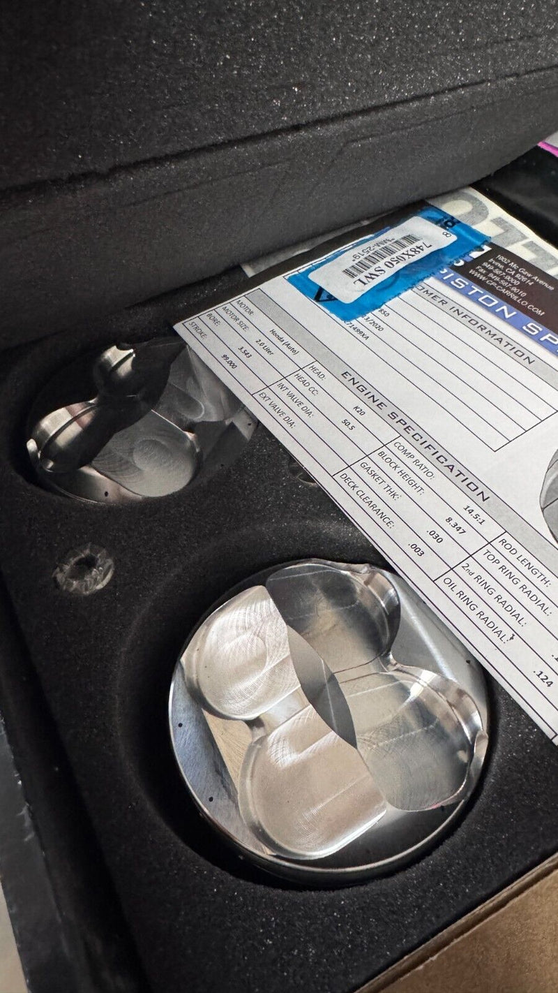 CP Piston & Ring Set For Honda Auto K20 -Bore 90mm 14.5:1 Comp Ratio