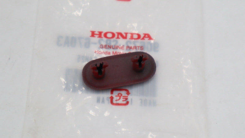 OEM Honda Bumper  Cap, License Plate *R97* (ROMA RED) BUMPER CAP 90672-SB2-670A3