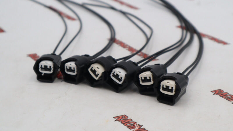 6 Fuel Injector connectors pigtail For 300zx 240sx 200zx Silvia RB25DET SR20DET