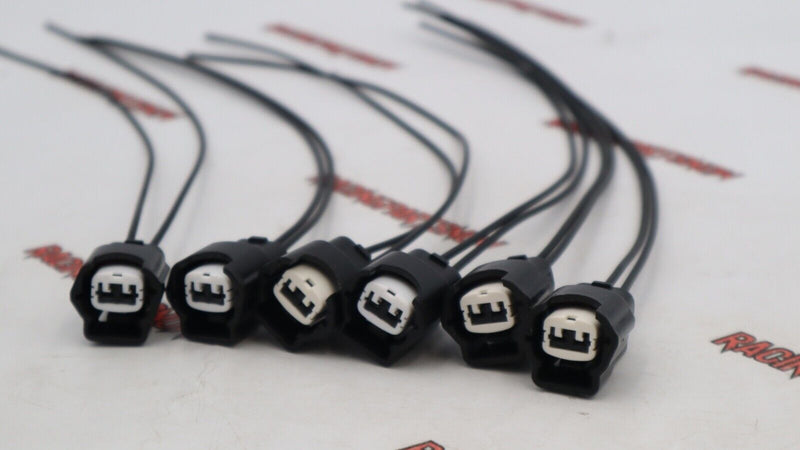 6 Fuel Injector connectors pigtail For 300zx 240sx 200zx Silvia RB25DET SR20DET