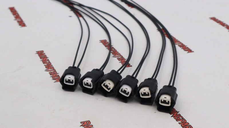 6 Fuel Injector connectors pigtail For 300zx 240sx 200zx Silvia RB25DET SR20DET
