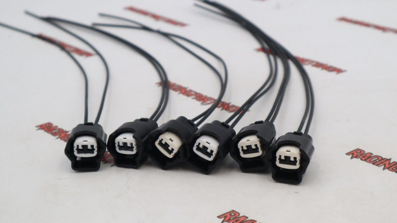 6 Fuel Injector connectors pigtail For 300zx 240sx 200zx Silvia RB25DET SR20DET