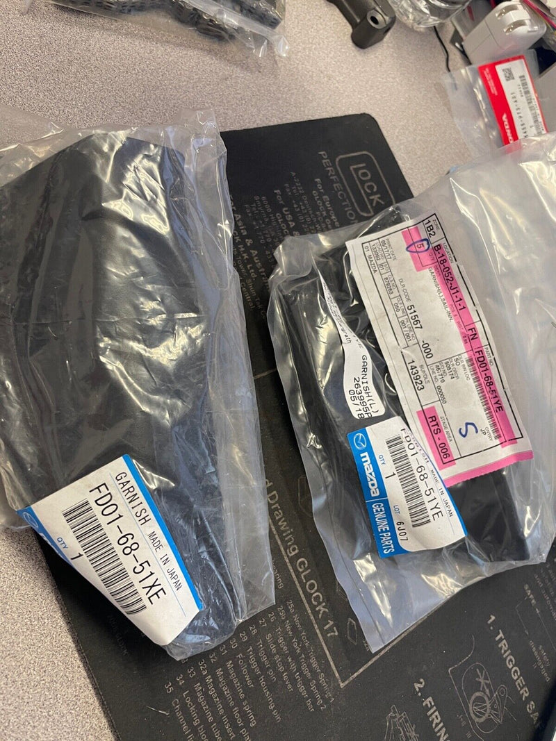 93-95 MAZDA RX-7 FD3S Genuine Left & Right Inner Sail Garnish Door Trim Cover