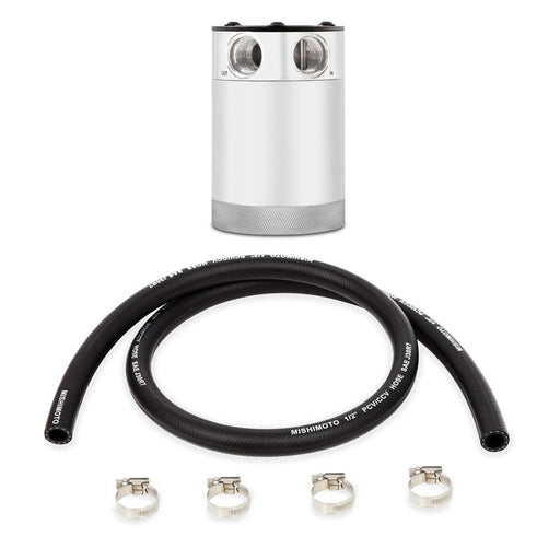 Mishimoto Compact Baffled Oil Catch Can - 2 - Port - Polished - BattleBorn SpeedShop