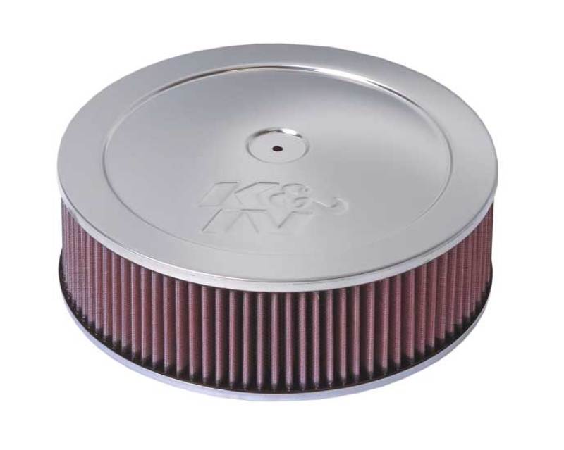 K&N Custom Round Filter 5 - 1/8in FLG / 11in Dia / 4 - 3/4in H w/VENT - BattleBorn SpeedShop