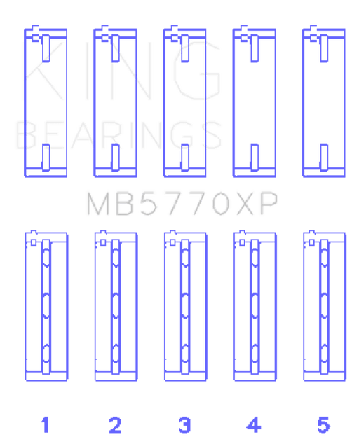 King Engine Bearings Nissan VK45DD/DE 4.5L (Size STD) Performance Main Bearing Set - BattleBorn SpeedShop