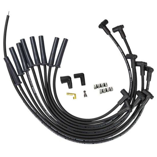 Moroso Ford 289/302/351W HEI - Style Cap Ultra 40 8.5mm Multi - Angle Boot Spark Plug Wire Set - Black - BattleBorn SpeedShop