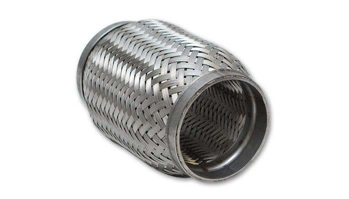 Vibrant SS Flex Coupling with Inner Braid Liner 1.75in inlet/outlet x 4in flex length - BattleBorn SpeedShop