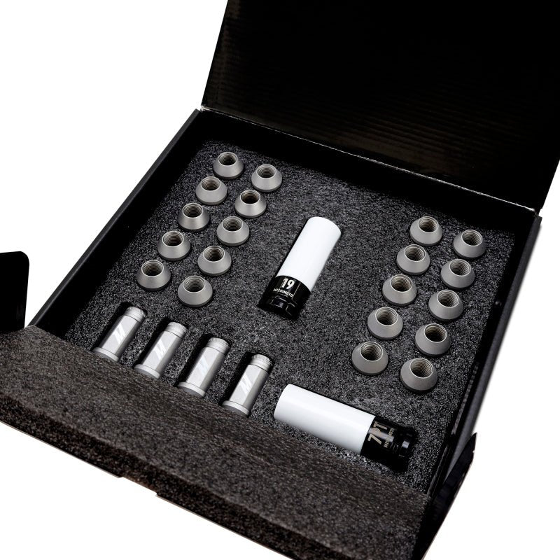 Mishimoto Steel Locking Lug Nuts M14x1.5 24pc Set Black - BattleBorn SpeedShop