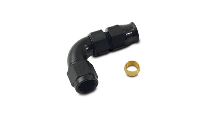 Vibrant 90 Deg 5/16in Tube to Female - 6AN Adapter (w/ Olive Inserts) - BattleBorn SpeedShop
