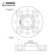 Mishimoto Wheel Spacers - 5x114.3 - 66.1 - 25 - M12 - Black - BattleBorn SpeedShop