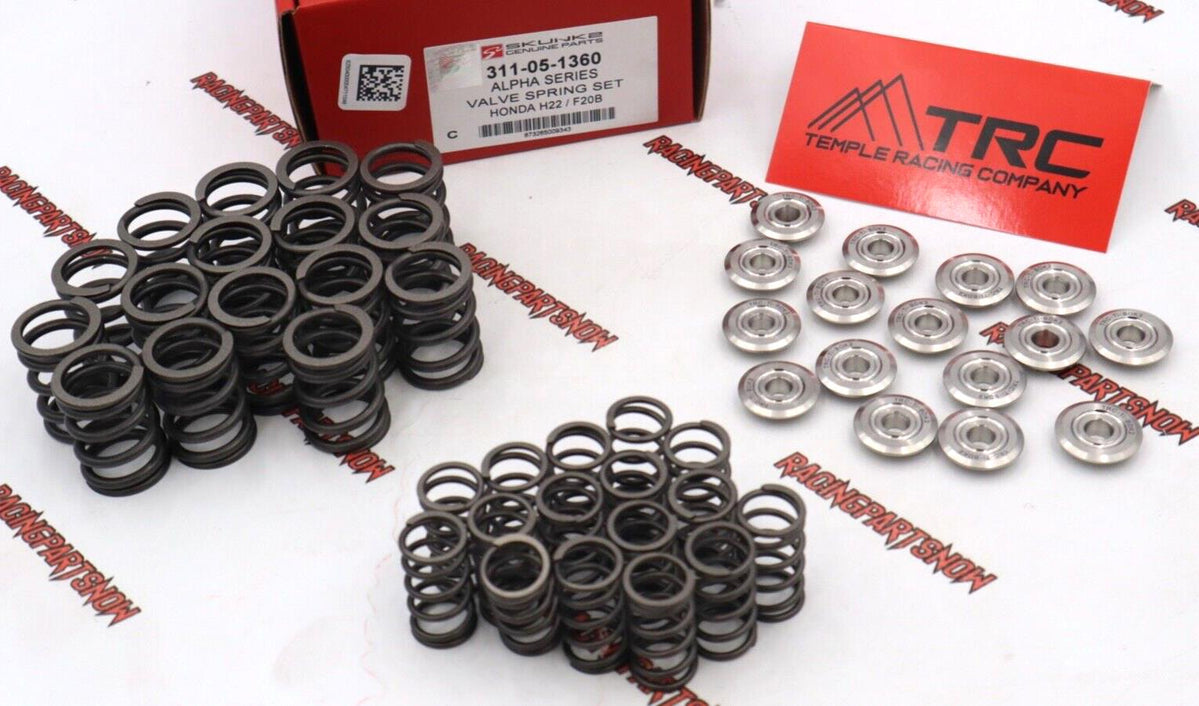 SKUNK2 ALPHA VTEC DUAL VALVE SPRINGS & TRC TITANIUM RETAINERS KIT H22 ...