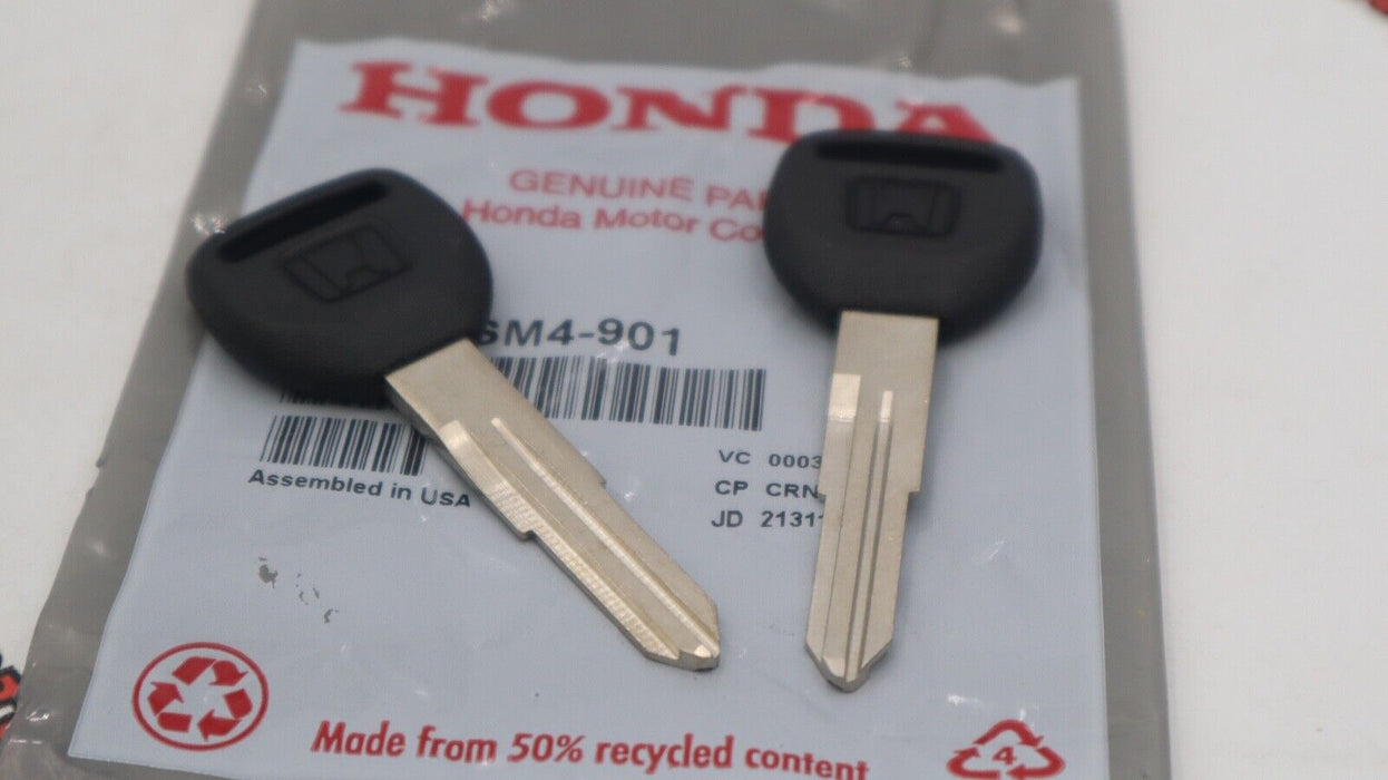 TWO Genuine OEM Honda Key Blank Accord Civic CR-V del Sol Prelude Odyssey