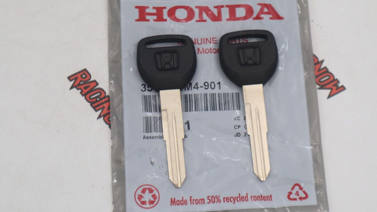 TWO Genuine OEM Honda Key Blank Accord Civic CR-V del Sol Prelude Odyssey