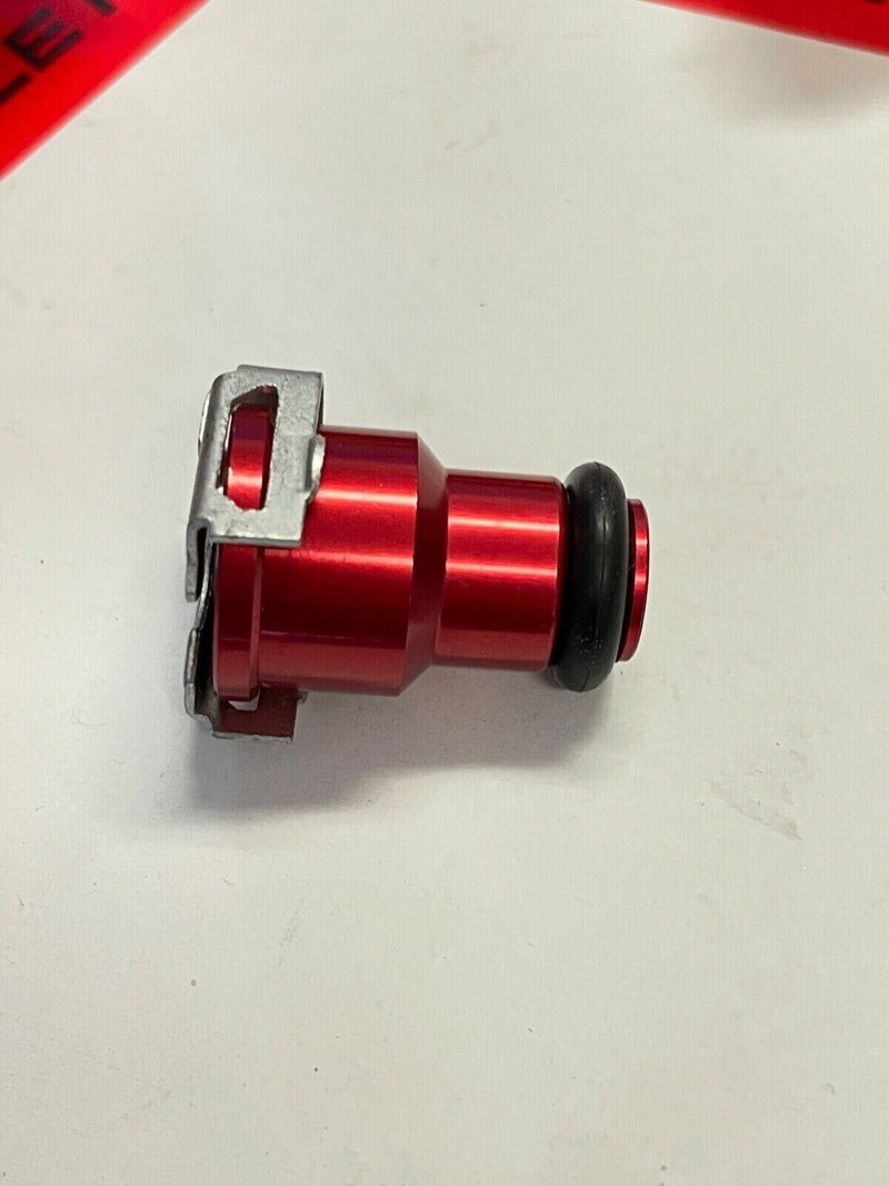 TRC RED Fuel Injector Adapter Top Hat w/ Filter Short 14mm fits Bosch ...