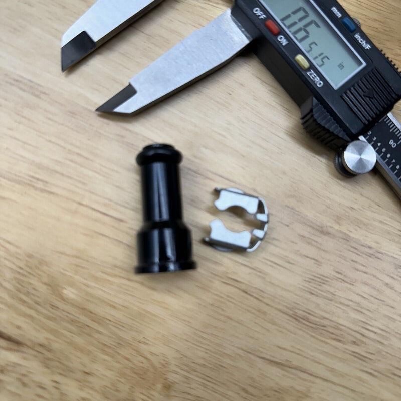 TRC Fuel Injector Adapter Top Hat w/ Filter Tall Black 14mm Extension