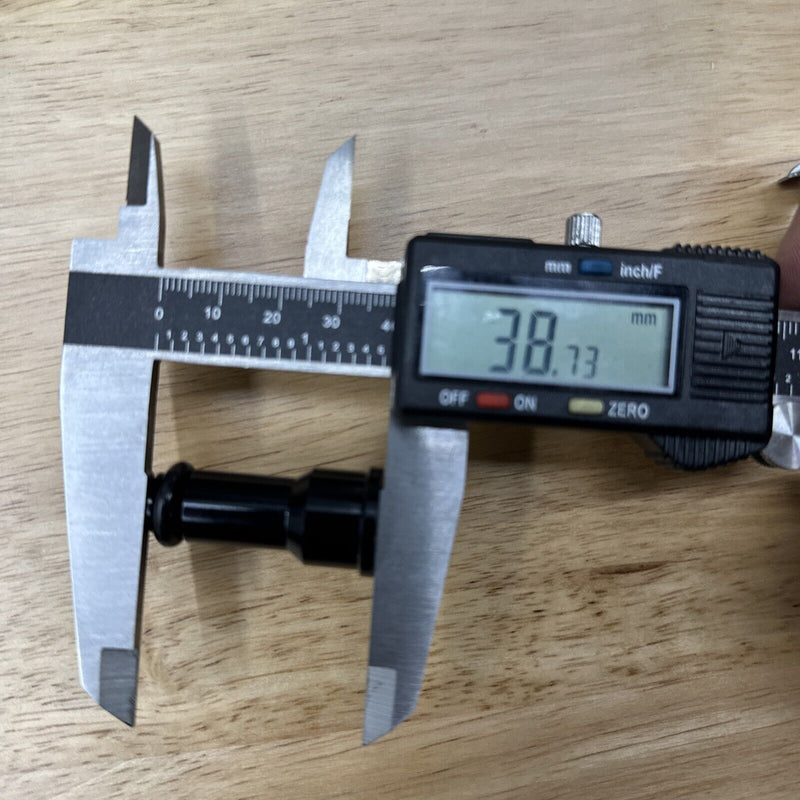 TRC Fuel Injector Adapter Top Hat w/ Filter Tall Black 14mm Extension