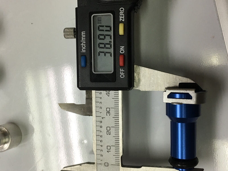 TRC Fuel Injector Adapter Top Hat w/ Filter Tall Black 14mm Extension