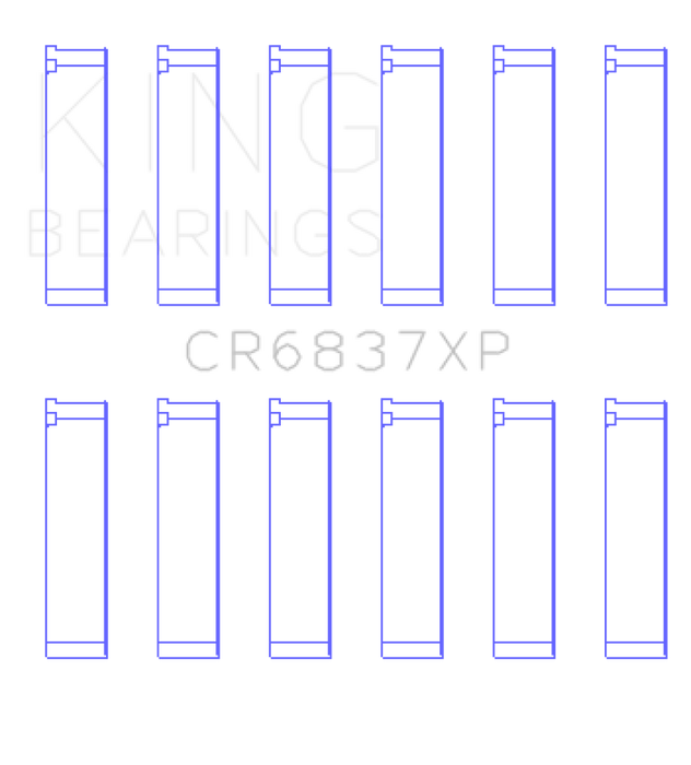 King Honda J30 / J35 Connecting Rod Bearing Set (Set of 6)